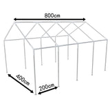 VidaXL Stalen frame voor partytenten 8 x 4 m