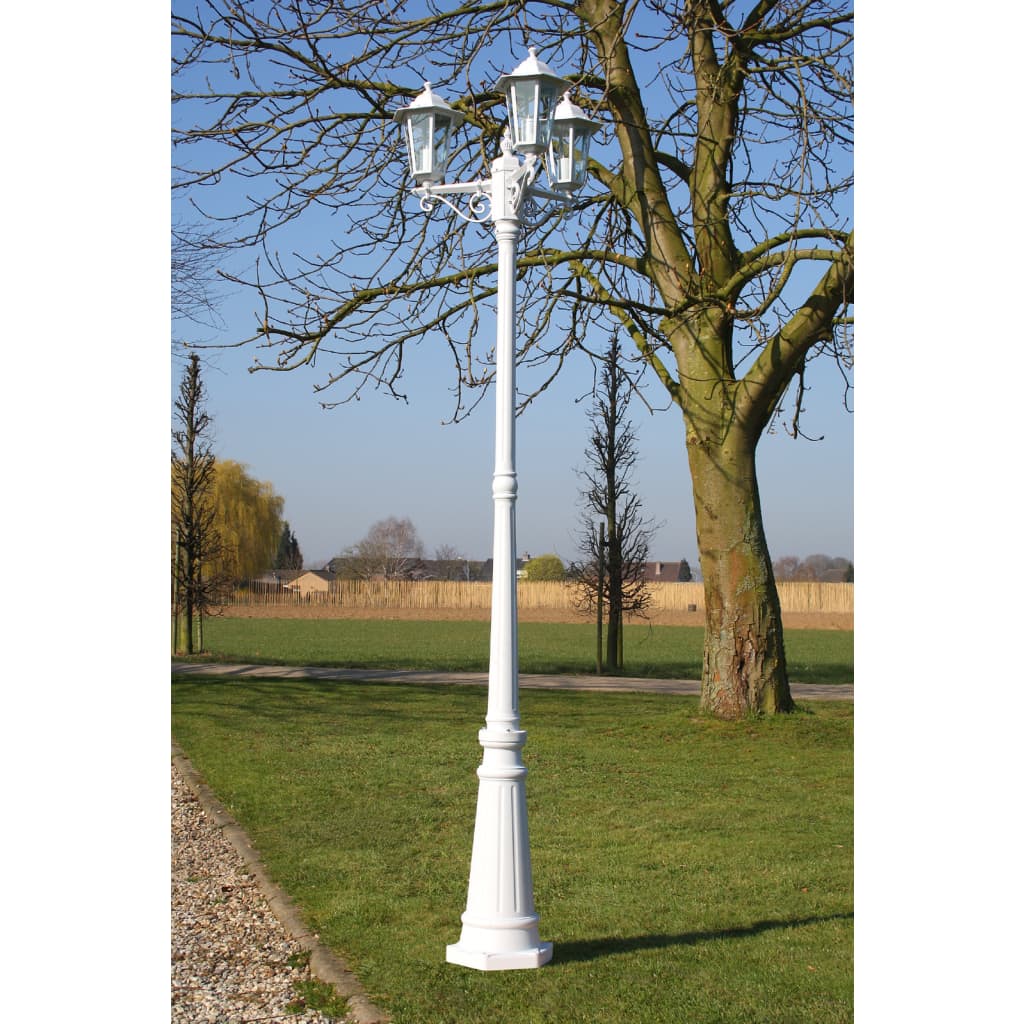 Vidaxl Garden Lant Kingston 3-Arms 215 cm Bianco