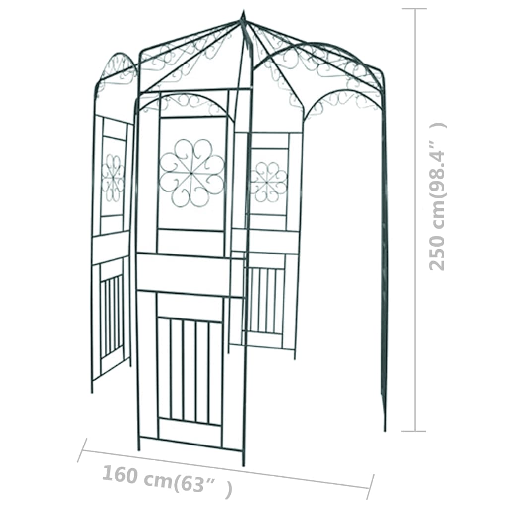 Vidaxl Gartenbogen 250 cm dunkelgrün