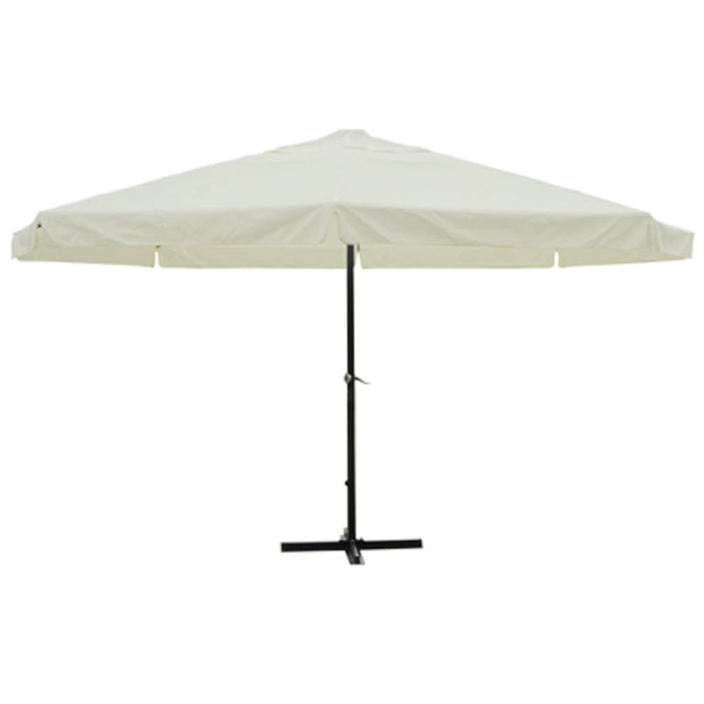 Vidaxl Parasol Samos 500 cm in alluminio bianco