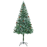 Vidaxl kunstkerstboom avec des cornes de pin 180 cm