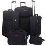 Vidaxl Travel Luggage Juego negro de 5 piezas