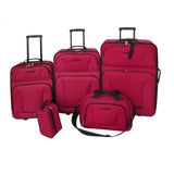 Vidaxl Travel Luggage Set rojo de 5 piezas