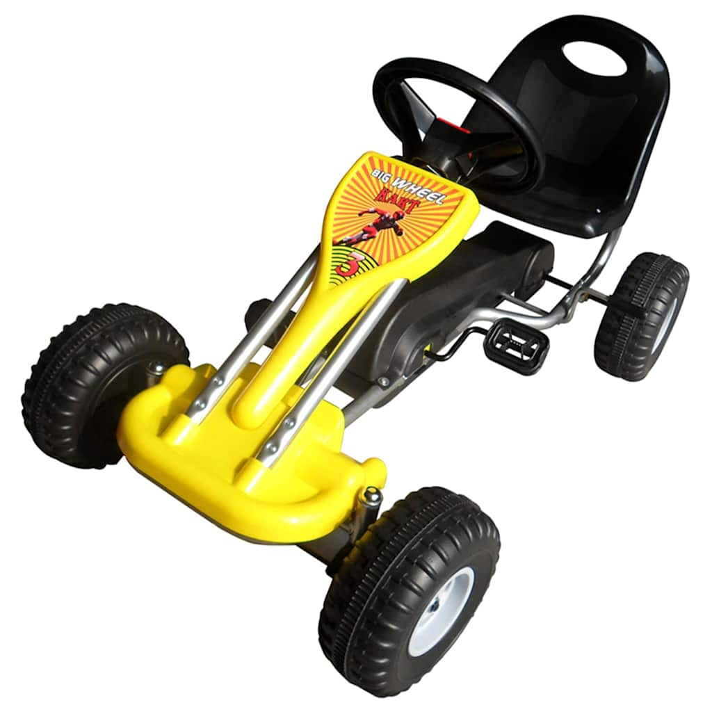 Vidaxl Go -Kart med pedaler gula