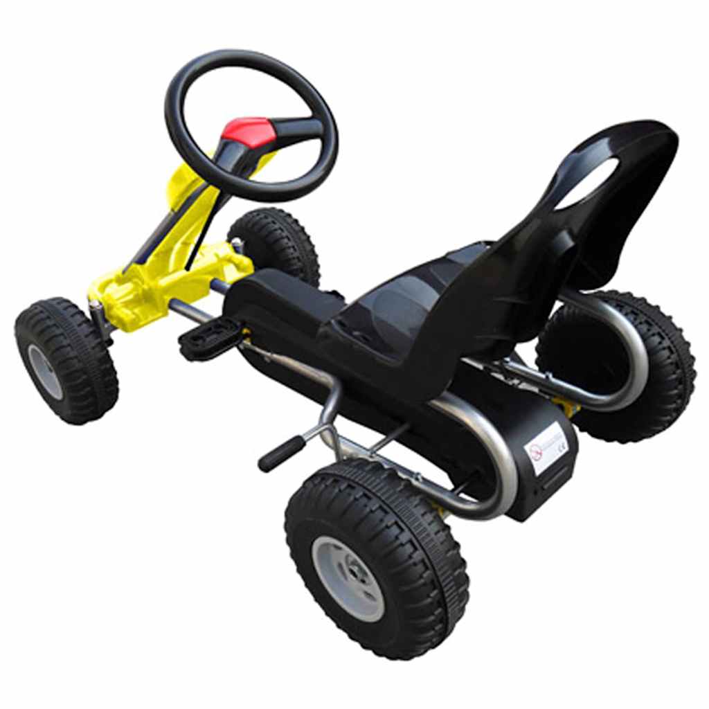 Vidaxl go -Kart z pedałami żółty