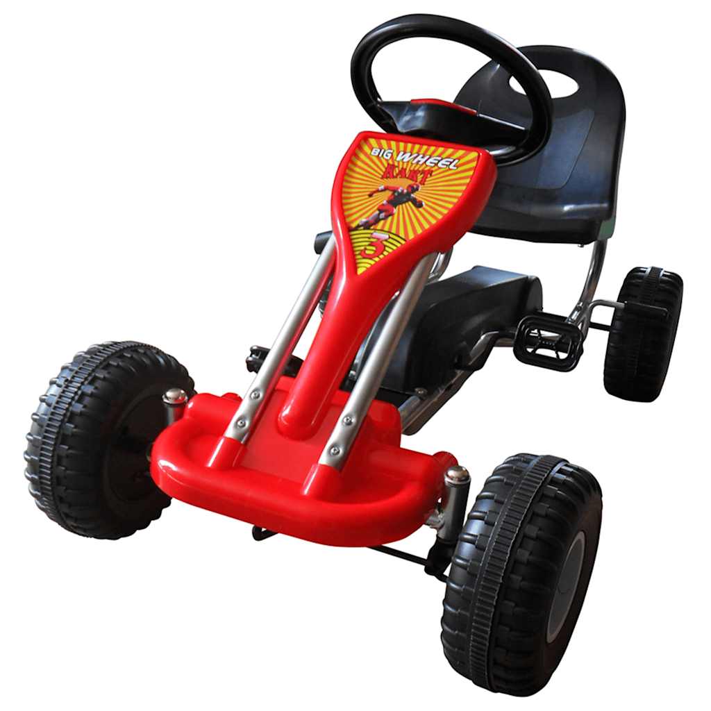 Vidaxl go -kart s pedály červené