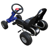 Vidaxl go -kart s pedály modrá