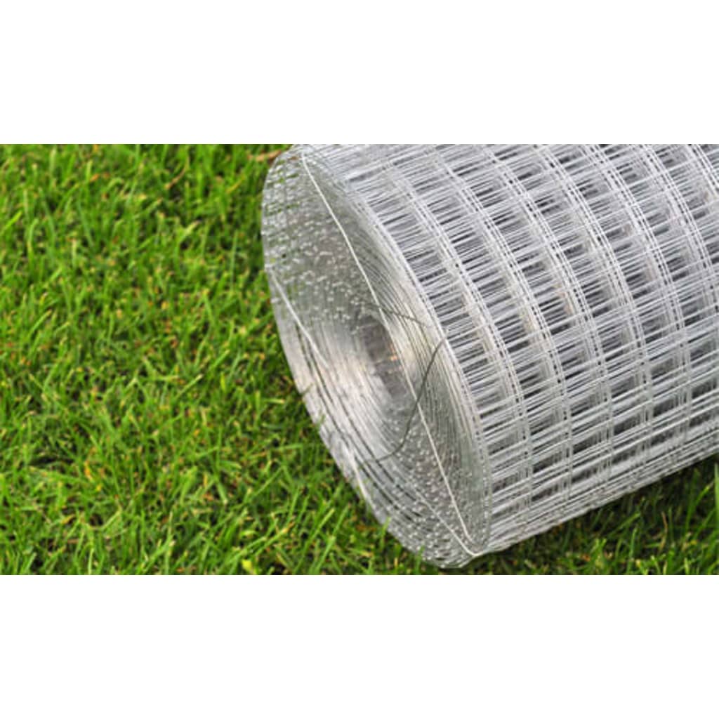 VIDAXL DRITE MESH Square 1x25 M ocynkowana stalowa srebrna kolorowa