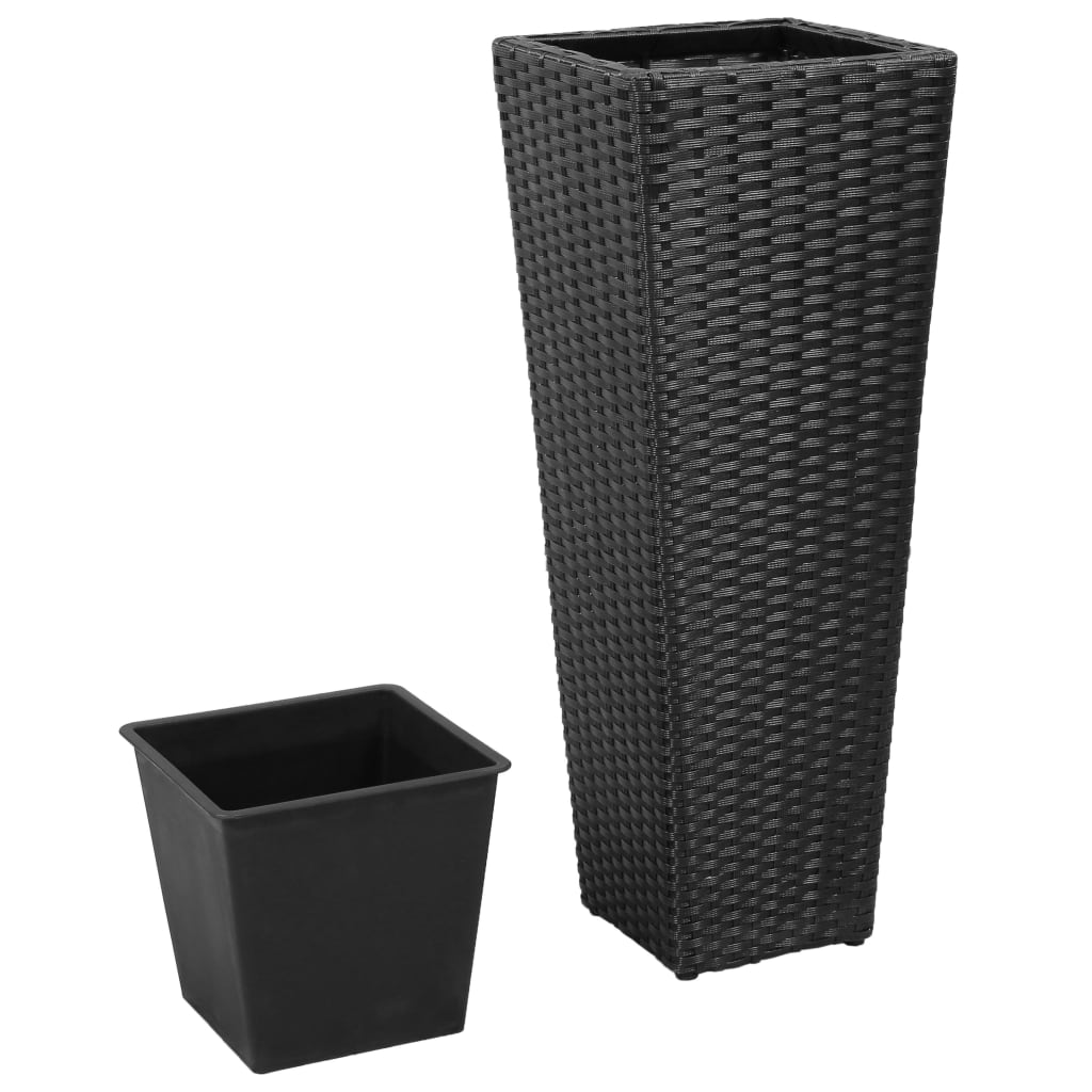 Vidaxl Planters hævede 3 st poly rotting sort