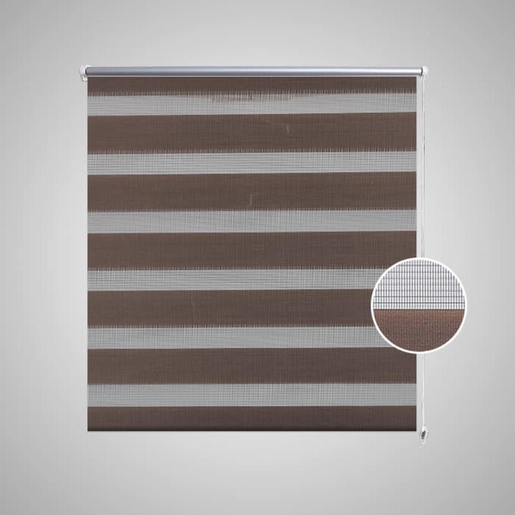 Vidaxl Duo Roller Blind 100 x 175 cm Coffee Brown