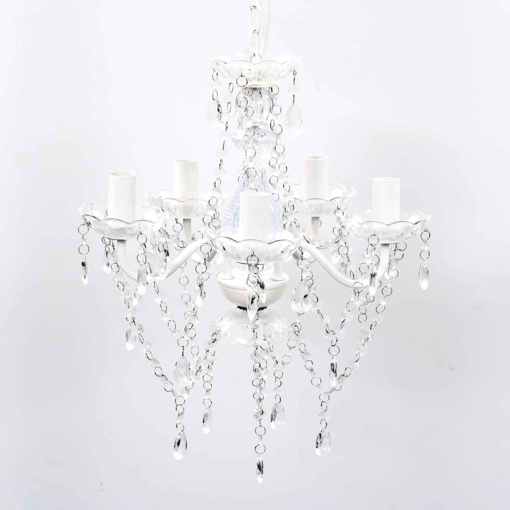 Vidaxl Chandelier 5 hrušek průhledný