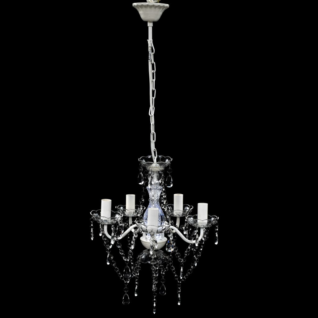 Vidaxl Chandelier 5 hrušek průhledný