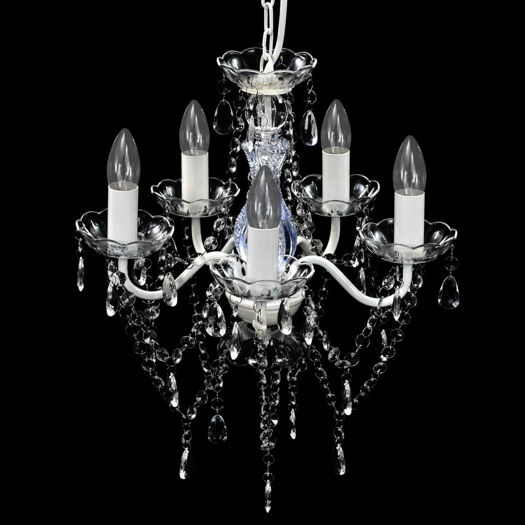 Vidaxl Chandelier 5 hrušek průhledný