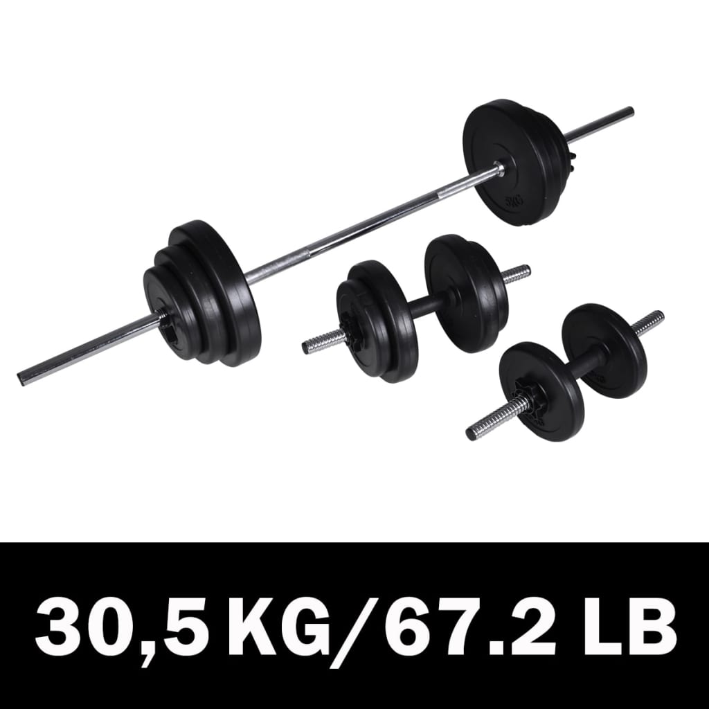 Vidaxl Barbellen Haltl Set 30,5 kg