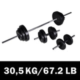 Vidaxl Barbellen Haltl Set 30,5 kg