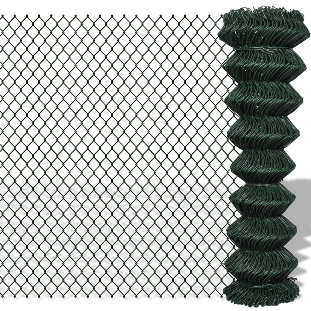 Vidaxl Mesh cerca 1.5x15 m de acero verde