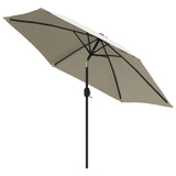 Parasol Vidaxl con poste de acero 3 m de arena blanca