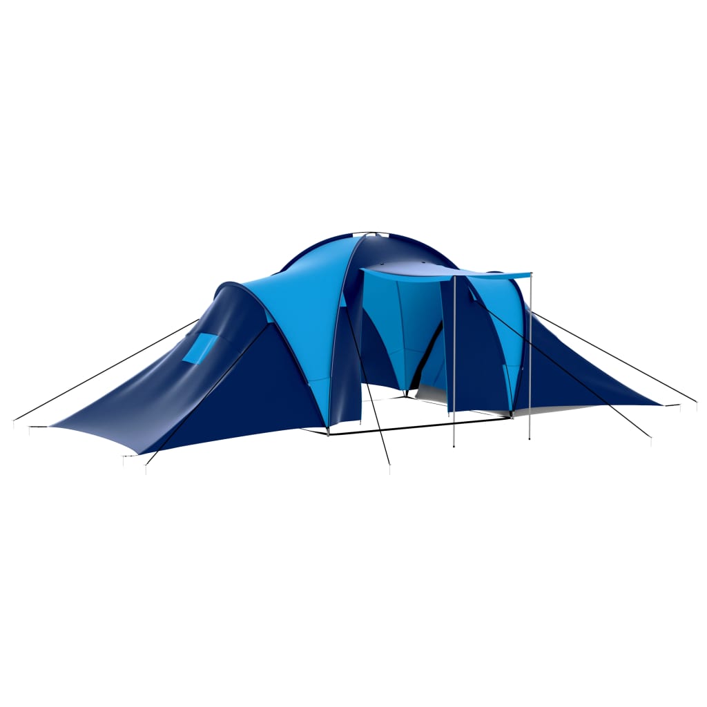 Vidaxl Tent de 9 personas azul oscuro y azul