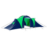 Vidaxl Tent à 9 personnes Polyester bleu et vert