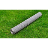 Alambre de pollo Vidaxl 25x0.5 M de acero galvanizado de color plateado