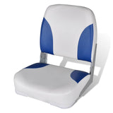 Vidaxl Boat Chair s modrým a bílým polštářem skládacího 41x36x48 cm