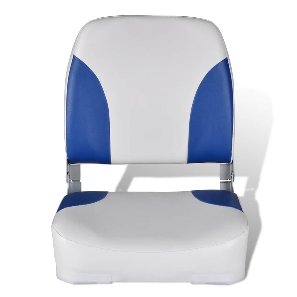 Vidaxl Boat Chair s modrým a bílým polštářem skládacího 41x36x48 cm