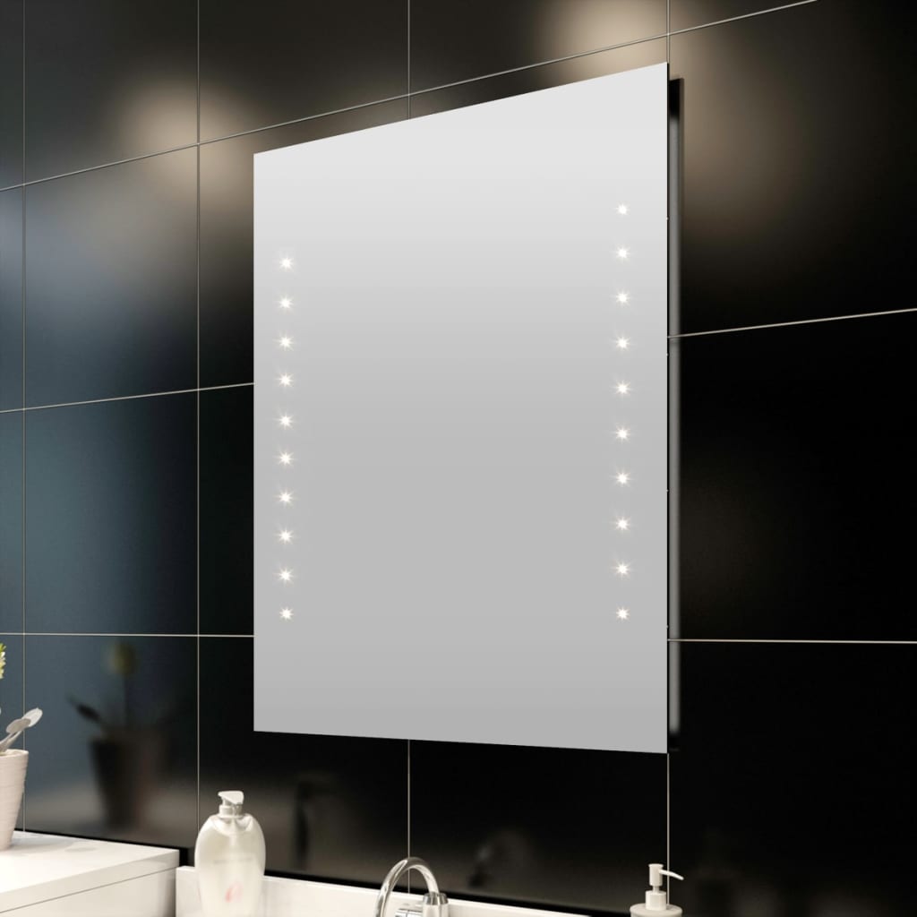 Miroir de salle de bain Vidaxl avec LEDS 60x80 cm