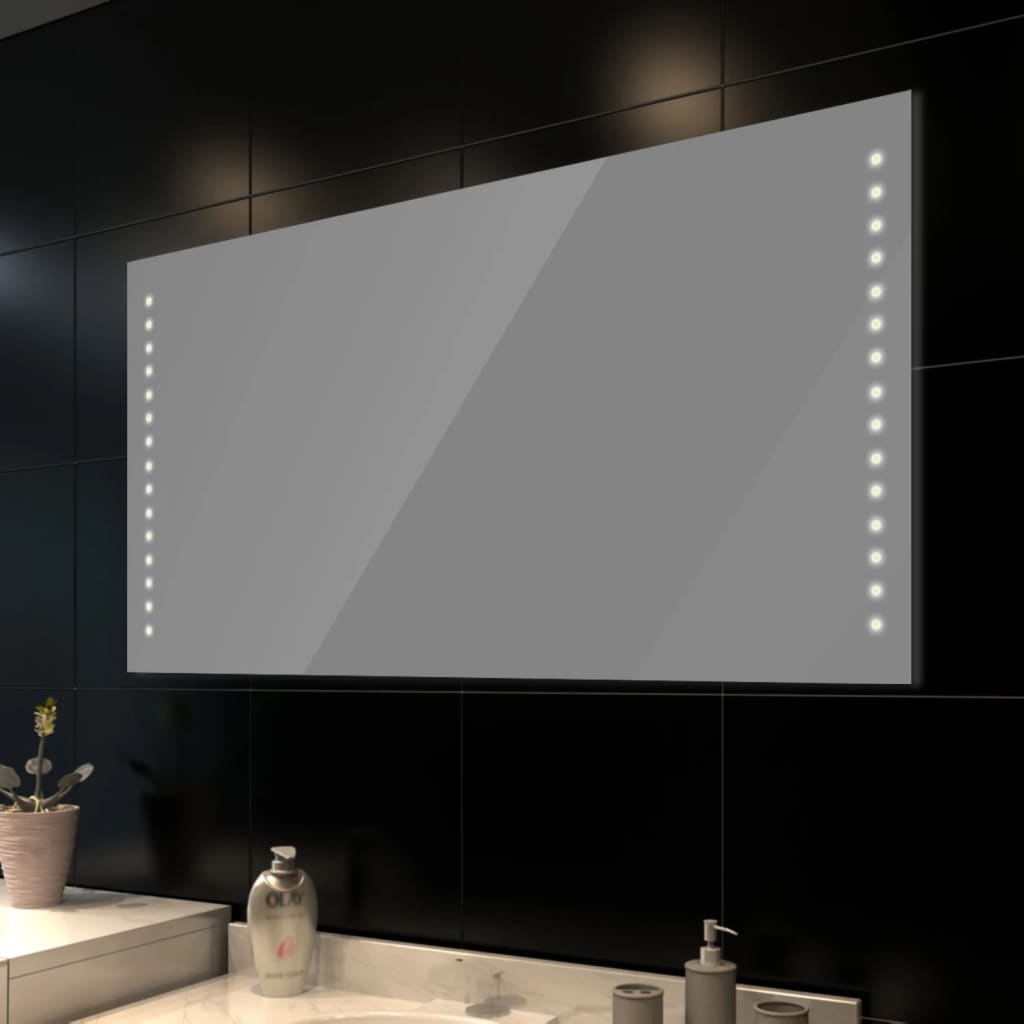 VidaXL Badkamerspiegel met LEDs 100x60 cm