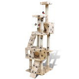 Vidaxl Cat Scracking Post s Legprints a 2 domy 170 cm beige