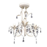 Vidaxl Crystal Chandelier med vit elegant design (3 lampor)