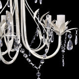 Vidaxl Crystal Chandelier med hvit elegant design (5 lamper)