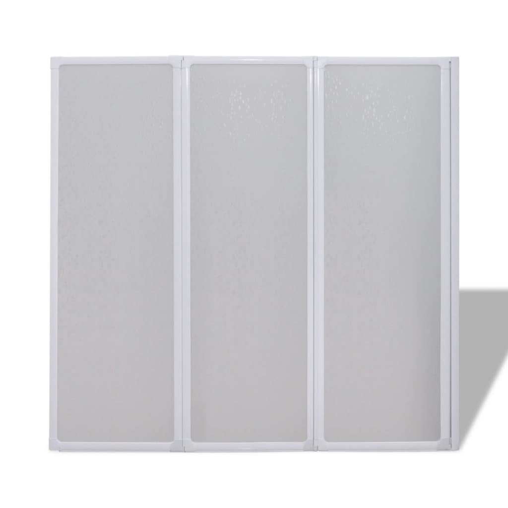 Vidaxl Bath Screen 3 Panels Foldbar 141 x 132 cm