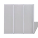 Vidaxl Bath Screen 3 Panels Foldbar 141 x 132 cm