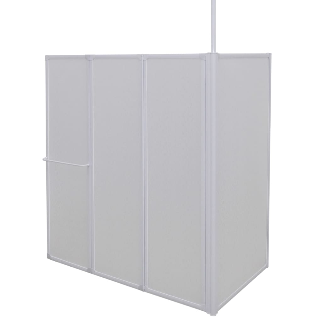 Vidaxl Bath Wall en forma de L 4 paneles plegables 70x120x137 cm