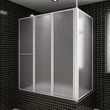 Vidaxl Bath Wall en forma de L 4 paneles plegables 70x120x137 cm