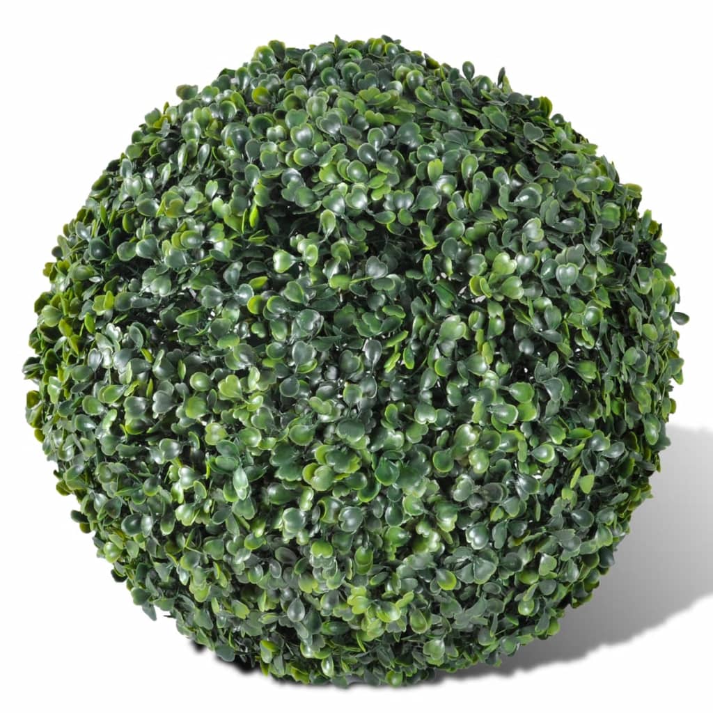 Vidaxl Round Art Buxus 27 cm con iluminación LED solar (2 piezas)