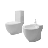 Vidaxl toilets Bidet set Standing Ceramic White