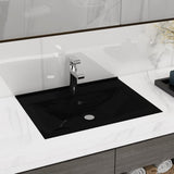 Vidaxl Washbasin s otvorem kopírování obdélníkový 60x46 cm keramická černá