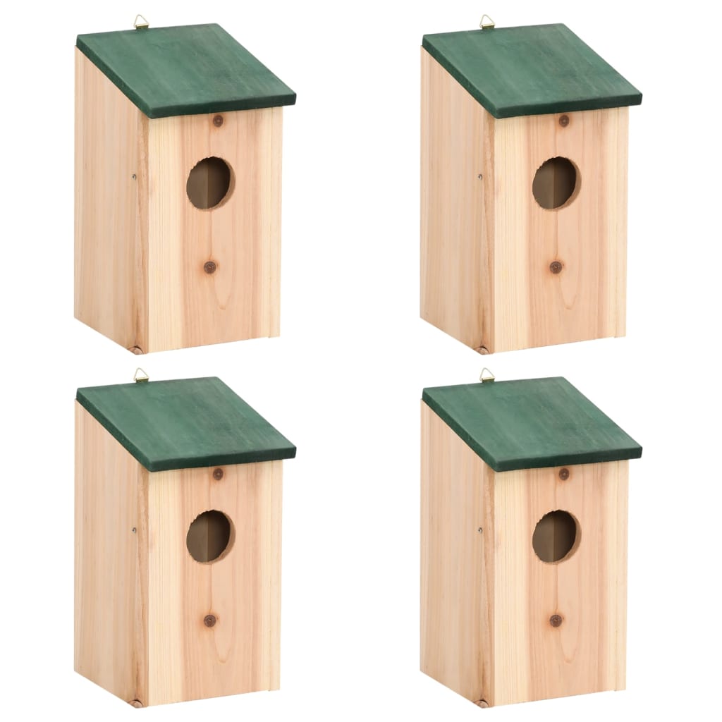 Vidaxl bird houses 4 pcs 12x12x22 cm wood