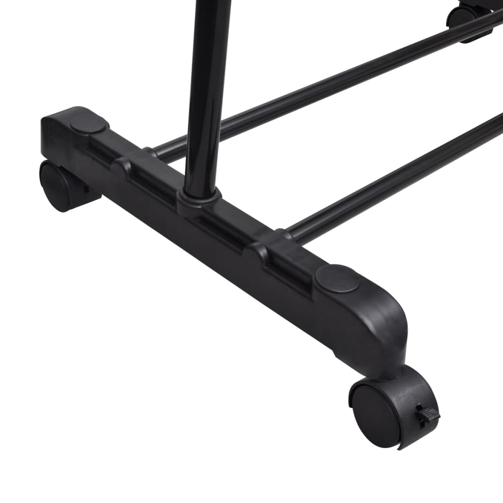 Rack de vêtements Vidaxl réglable avec 4 roues et 1 rail suspendu