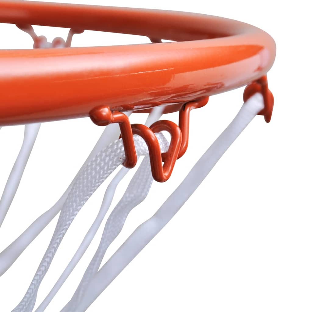 Sada basketbalového prstenu vidaxl s net 45 cm oranžová