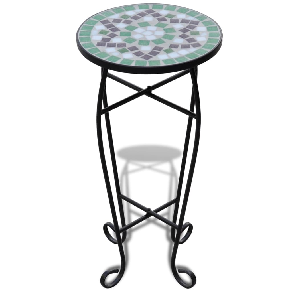 Vidaxl Bee Table Mosaic Green and White