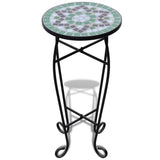 Vidaxl Bee Table Mosaic Green and White