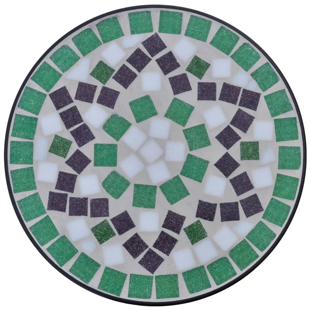 Vidaxl Bee Table Mosaic Green and White