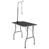 Table de garniture vidaxl pour animaux de compagnie avec une option de laisse