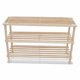 Vidaxl shoe racks with 3 shelves 2 pcs solid pinewood