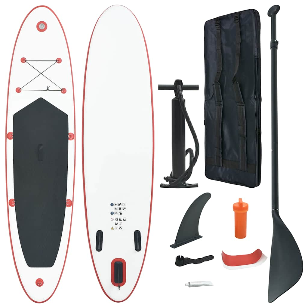 Vidaxl Stand up paddleboard set uppblåsbar röd och vit