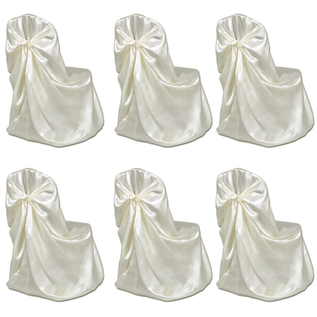 Vidaxl Wedding Chair Cover Cream (6 stykker)