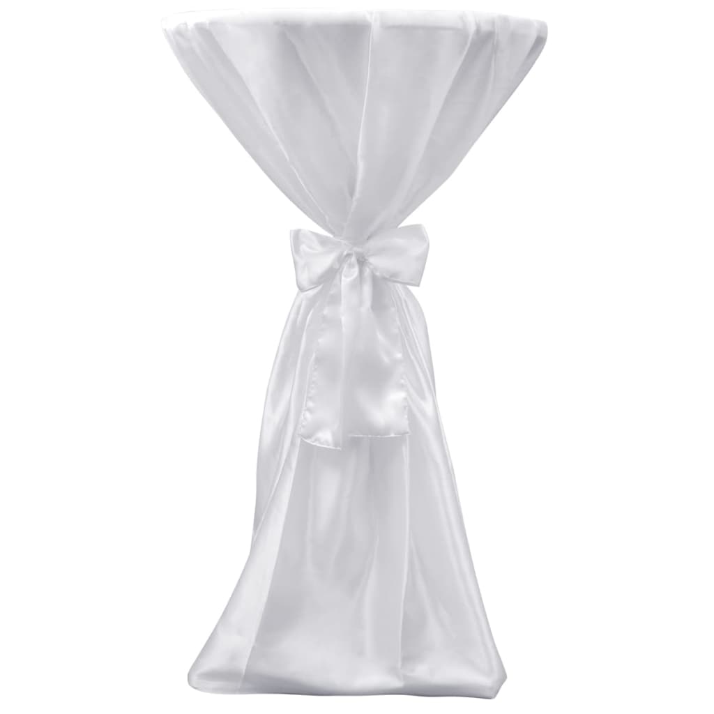 Vidaxl standing table cover with bow 70cm white (2 pieces)