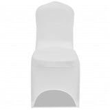 Cubierta de silla Vidaxl estirado blanco (6 piezas)